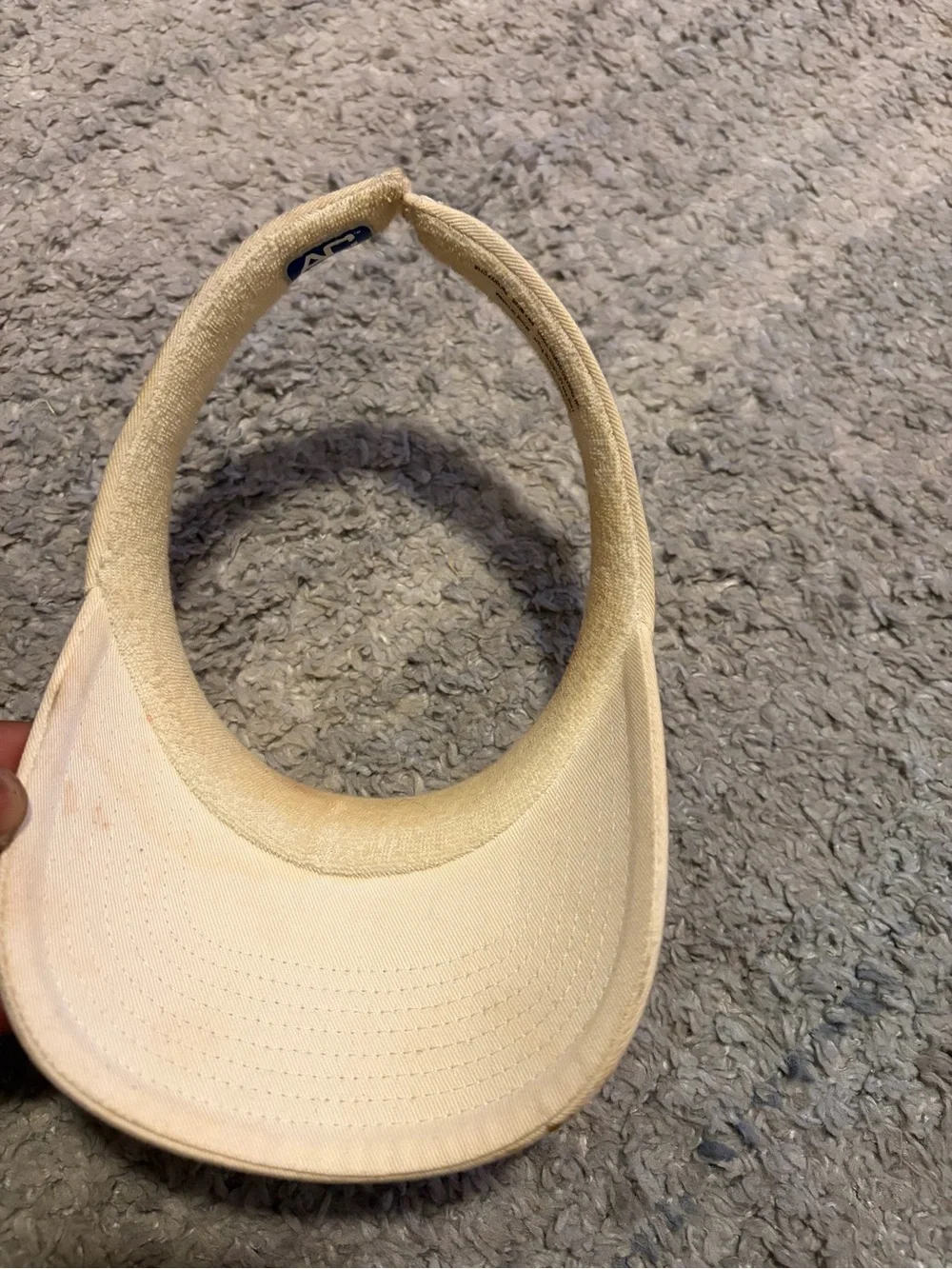 Vintage Adidas Golf Visor Sun Hat Cream Off White Embroidered Logo Always Cool O